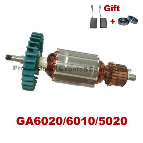 Free Bearing & Carbon Brush！AC220-240V Armature Rotor Anchor replacement for MAKITA Angle Grinder GA6010 GA6020 GA5020 GA5010 ► Photo 1/6