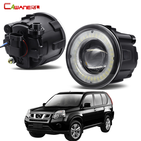 2 X Car Front Bumper Fog Light Assembly LED Angel Eye DRL Daytime Running Light 30W 8000LM 12V For Nissan X-Trail T31 2007-2013 ► Photo 1/6