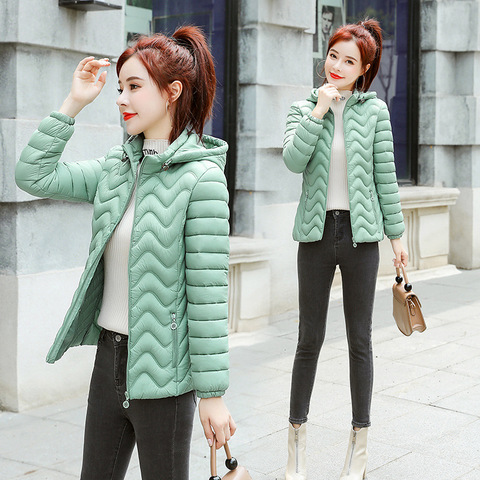 Winter Jacket women Plus Size 6XL Womens Parkas Thicken Outerwear solid hooded Coats Short Female Slim Cotton padded Basic Tops ► Photo 1/6