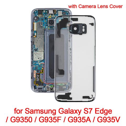 For Galaxy Transparent Battery Back Cover+Camera Lens Cover for Samsung Galaxy S7 Edge/S7/S8/S8 +/S9/S9+/S10/ S10+/S10e/Note 10 ► Photo 1/6