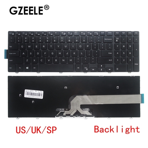US/UK/SP keyboard For Dell Inspiron 15 3000 5000 3541 3542 3543 5542 3550 5545 5547 3551 3552 3559 3565 3567 3551 3558 5566 5748 ► Photo 1/6