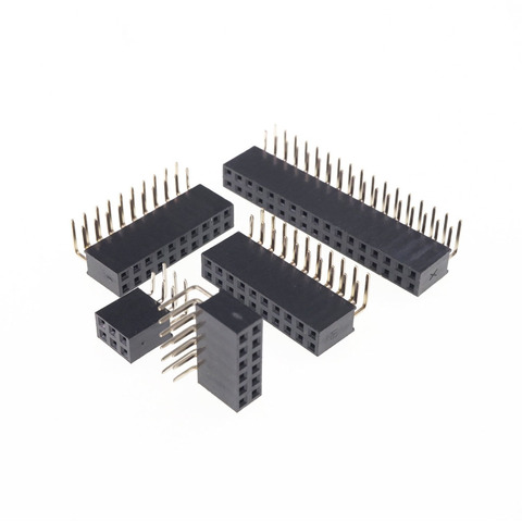 5 pcs 2.54mm DIP Pin Header Female Right Angle 90 Degree 2x2 2x3 2x4 2x5 2x6 2x7 2x8 2x9 2x10 2x13 2x15 2x17 2x20 2x30 2x40 Pin ► Photo 1/6