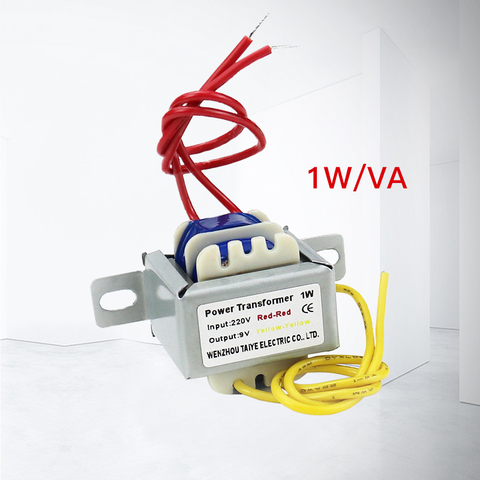 1W Power Transformer AC6V 12V 9V 12V 15V 24V transformador EI copper core Input 220V 50~60Hz Single/dual  volt power transformer ► Photo 1/6