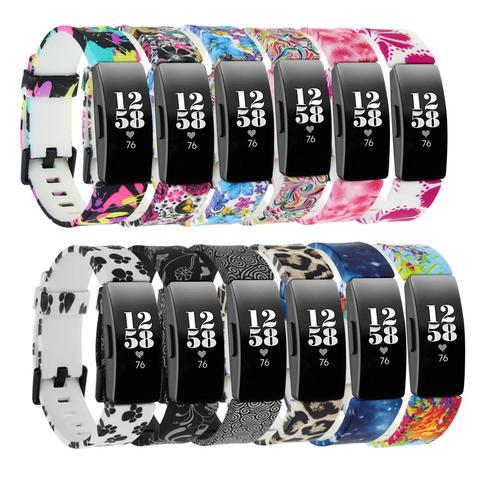 Silicone Wrist Band For Fitbit Inspire HR / Inspire Smart Watch Printed Patterned Replacement Watchband Strap For Fitbit Inspire ► Photo 1/6