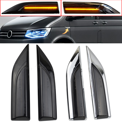 2 Pieces LED Dynamic Side Marker Turn Signal Light Sequential Indicator For VW Volkswagen Transporter T6 Multivan Caddy MK4 ► Photo 1/6