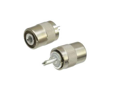 1PCS Connector UHF male PL259 plug solder RG58 RG142 LMR195 RG400 RF cable Silver ► Photo 1/4