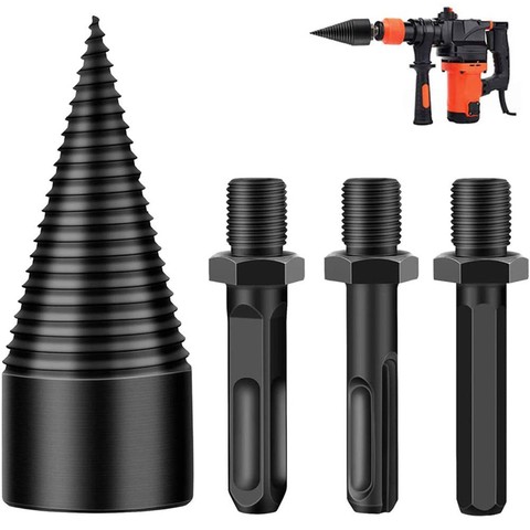 Firewood Splitter Machine Drill Bits Wood Cone Reamer Punch Driver Step Drill Bit Split Drilling Tools Woodworking Tools #YY ► Photo 1/4