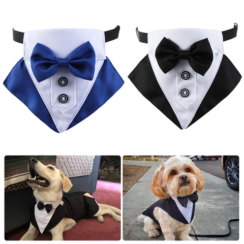 Dog Tuxedo Dog Suit and Bandana Set Pet Wedding Party Formal Suit Dog Bow Tie Shirt for Large and Medium Dogs Golden Retriever ► Photo 1/1