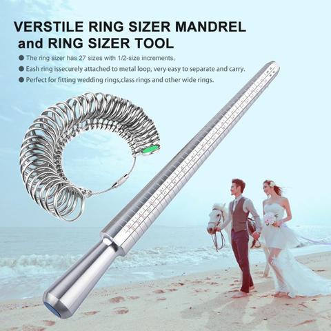 Jewellery Tools Ring Size Mandrel Stick Finger Gauge Ring Enlarger Mandrel Gauge Set Finger Sizes Measuring Tool Equipment ► Photo 1/1