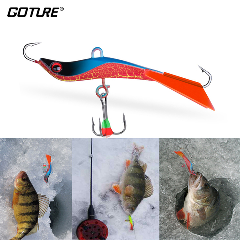 Goture Ice Winter Fishing Lure Luminous Balancer 7.1cm 14.4g S-Shaped Barbed Treble Hook 3D Angry Eye For Trout Fishing Bait ► Photo 1/6