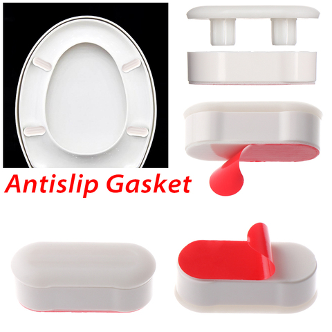 4Pcs/lot Antislip Gasket Set Bumper Bathroom Products Self-adhesive Increase The Height Toilet Seat Cushioning Pads ► Photo 1/6