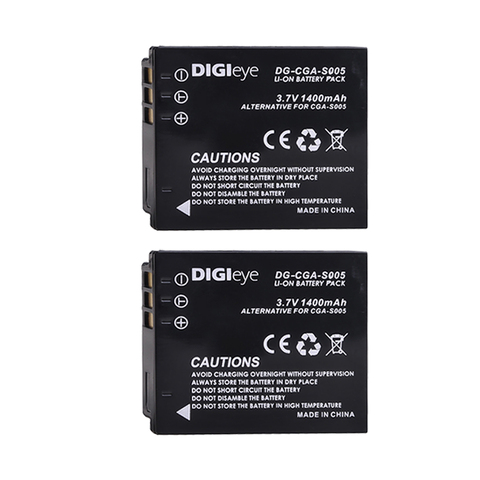 2X CGA-S005 S005E DMW-BCC12 Battery for Panasonic Lumix DMC-FS1 FS2 FX1 FX3 FX8 FX9 FX10 FX12 FX50 FX100 DMC-LX1 LX2 LX3 ► Photo 1/6