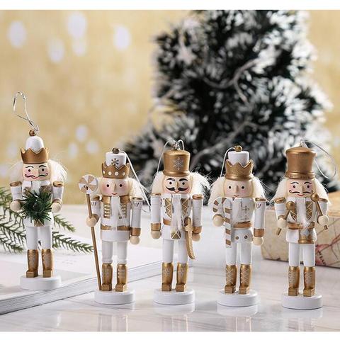 5/Set Nutcracker Toy 12.5cm Well Painted Puppet Nutcracker Soldiers Xmas Tree ing Ornaments Birthday Christmas Gifts ► Photo 1/6
