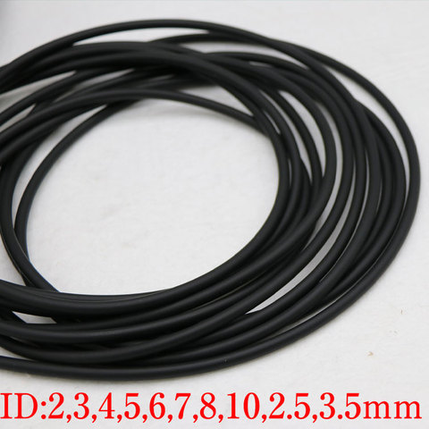 Fluoride Rubber Solid Strip 2,3,4,5,6,7,8,10,2.5,3.5mm O-Ring  Bar Seal  Not Foaming Black 1meter ► Photo 1/3