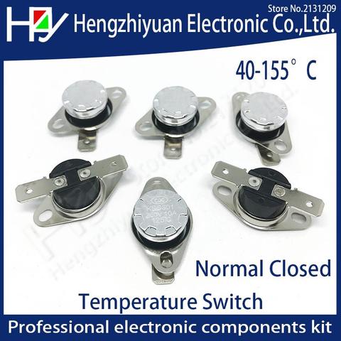 KSD301 250V 10A Normal Closed Open Temperature Switch Thermal Control 40C 50C 70C 80C 90C 100C 120C 130C 140C  150C Centigrade ► Photo 1/5