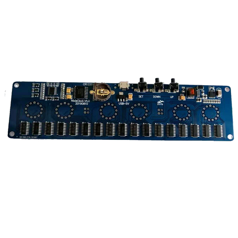 zirrfa 5V Electronic DIY kit in14 Nixie Tube digital LED clock circuit board kit PCBA, No tubes ► Photo 1/3