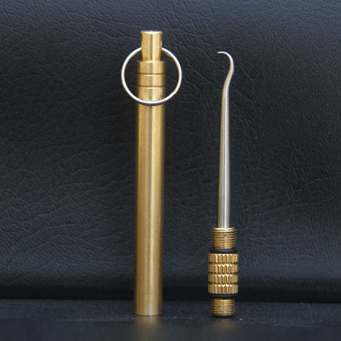 1 PCS Titanium Alloy Hook Toothpick Trave Kit  Tableware Dinnerware Sets Fruit Picks Toothpick Waterproof Outdoor Tool ► Photo 1/6