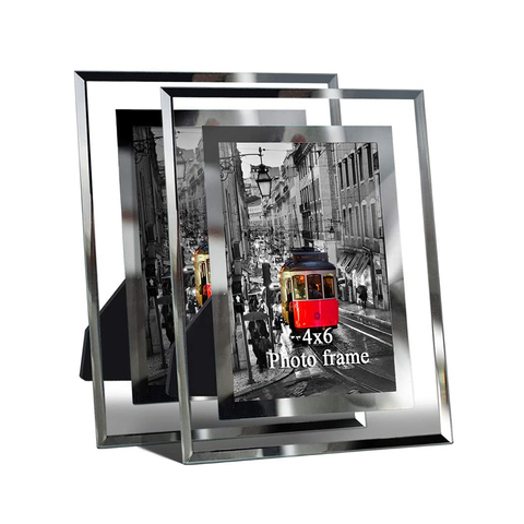 Photo frame 6x4 glass photo frame is very suitable for home wedding office restaurant business silver photo frame ► Photo 1/6