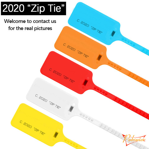 6pcs New 2013 2017 2022 Zip Tie Disposable Plastic Tag Off Sneakers Shoes Decorations White Red Blue Yellow Security Seals ► Photo 1/6