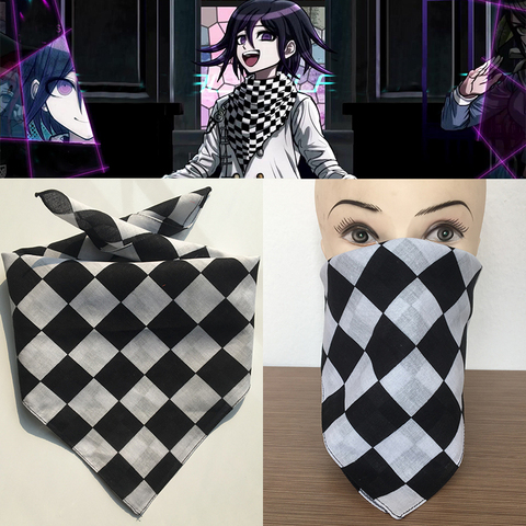 Anime Danganronpa V3 Ouma Kokichi Square Scarf Wrap Cosplay Costume accessories 55x55cm Rare Handmade ► Photo 1/5