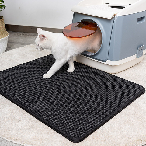 Waterproof Pet Cat Litter Mat Foldable EVA Double-Layer Cats Mat Bottom Non-slip Pet Litter Cat Mat Layer Pet Litter Catcher Mat ► Photo 1/6