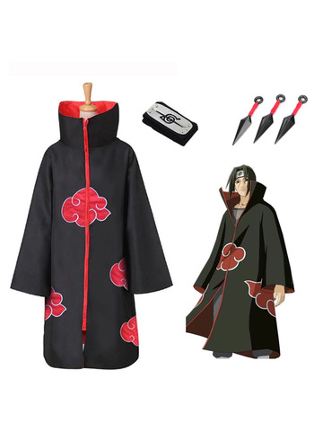 Buy Online Anime Naruto Cosplay Costume Akatsuki Uchiha Itachi Shuriken Forehead Headband Accessories Suits Cosplay Accessories Alitools