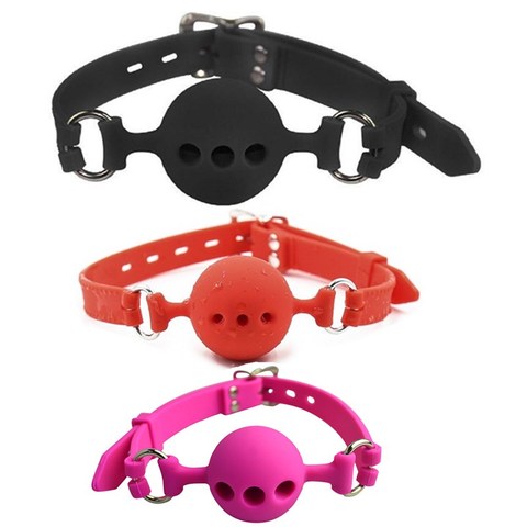 Fetish Extreme Full Silicone Breathable Ball Gag,bondage open Mouth Gags,Adult Sex Toys For Couple adult game Size S M L ► Photo 1/6