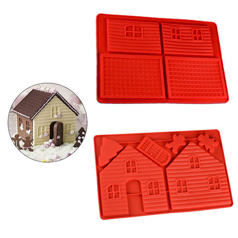 DAISUHOOM 1Pcs DIY Christmas Gingerbread House Silicone Cake Baking Mold for Chocolate Biscuit Dessert Bakeware Decorating Tools ► Photo 1/6