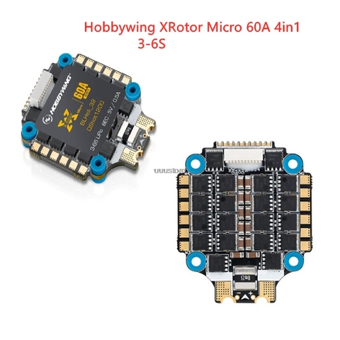 Hobbywing XRotor Micro 60A 4in1 BLHeli32 3-6S ESC  for FPV RC Racing Drone Quadcopter DIY Multicopter 30.5*30.5 ► Photo 1/6