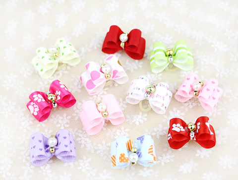 Small Dogs Bows Hair Grooming Puppy Accessories Supplies For Pets Hair Bands Grooming Yorkshire Table Bows honden strikjes ► Photo 1/6