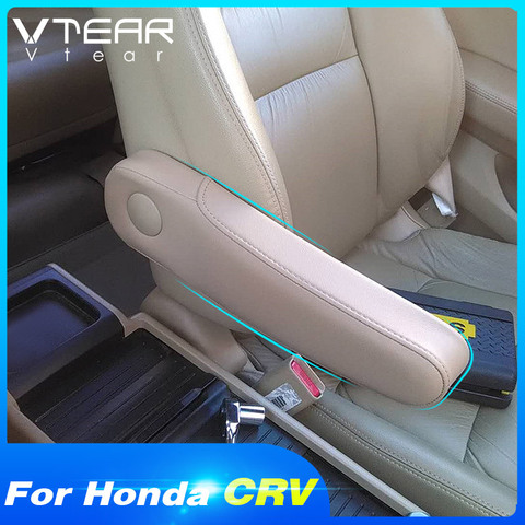 Vtear for Honda CRV car seat side armrest pad arm rest cushion interior parts leather driver passenger handle cover accessories ► Photo 1/6