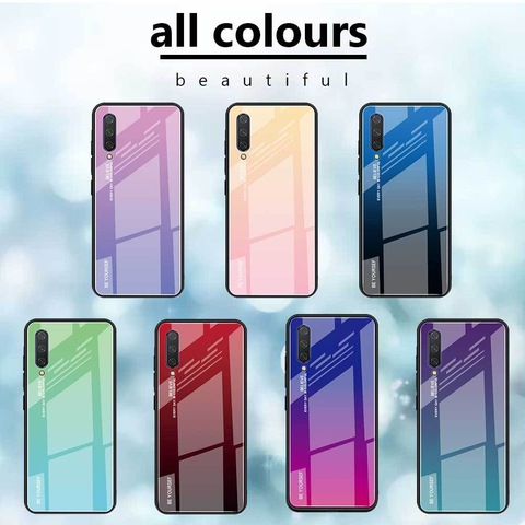 Colorful Tempered Glass Case For Xiaomi Redmi Note 8T 8 7 6 Pro 9s 9A 9 pro 7A 6A plus Colorful Case for Red mi Note 8t 7 8 pro ► Photo 1/6