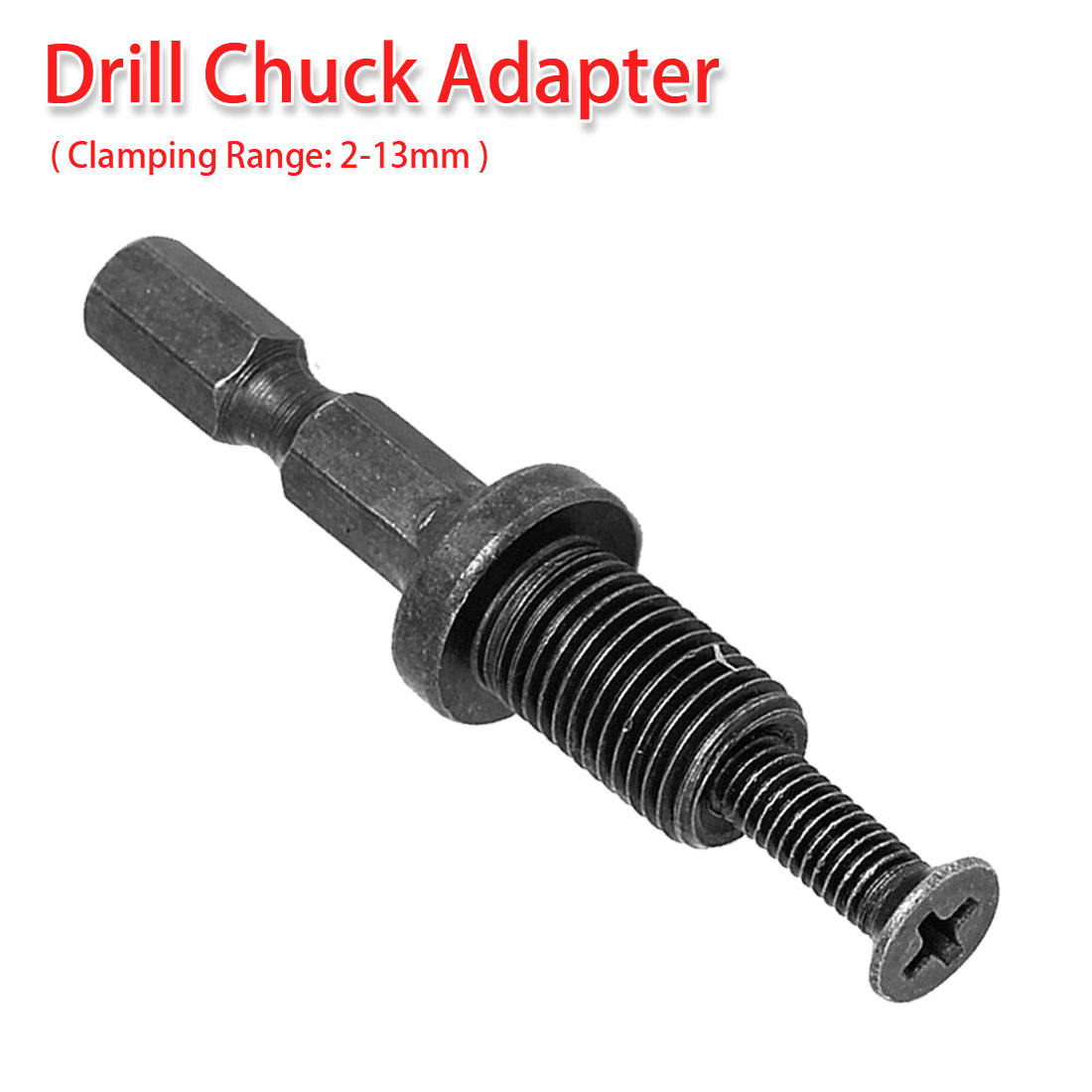1 pc 1/4 Hex Adapter to 3/8"-24UNF Thread with Lock Screw to Drill Chuck NS 