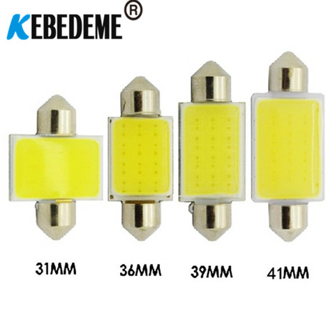 1x Festoon 31mm 36mm 39mm 41mm C5W C10W LED COB Bulb 12SMD 12V 7000K Car Interior Dome Reading Luggage Light Super Bright White ► Photo 1/6