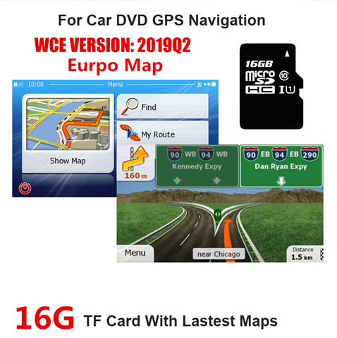 Fit for WCE System Car GPS Navigation 16GB Micro SD Card Lastest Europe Map Italy,France,UK,Spain,Turkey,Germany,Austria etc ► Photo 1/1