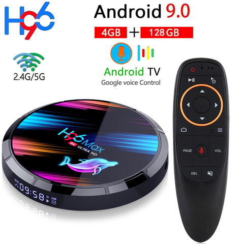 H96 MAX X3 Android 9.0 TV Box Smart TV Box 4GB RAM 128GB Amlogic S905X3 8K Android Box 2.4G/5G Wifi 4K Media Player PK X96 MAX ► Photo 1/6