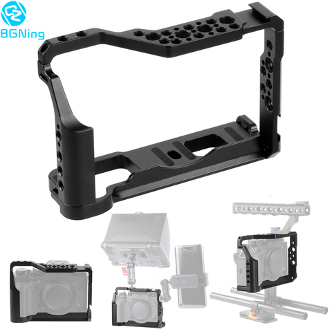 Aluminum Camera Cage for Fujifilm X-T3 /XT3/XT2 /X-T2 DSLR Photography Stabilizer Rig Protective Case w/ Double Hot Shoe Adapter ► Photo 1/4