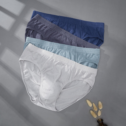 Sexy Men Underwear Briefs Underpants Jockstrap Plus Size XL-5XL Comfortable Men's Cotton Solid Color Breathable Briefs ► Photo 1/6