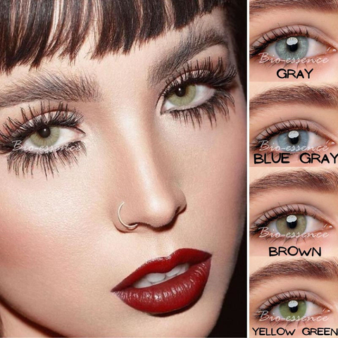 2pcs(1Pair) Diopter Lens Polar Lights Seriers Colored Lenses Gray Prescription Contact Lenses for Myopia Fashion Lens Beauty ► Photo 1/6