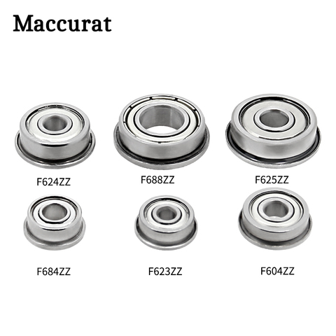 10pcs Flange Ball Bearings F604ZZ F623ZZ F624ZZ F625ZZ F684ZZ F688ZZ 3D Printers Parts Deep Groove Pulley Wheel Aluminium Part ► Photo 1/6