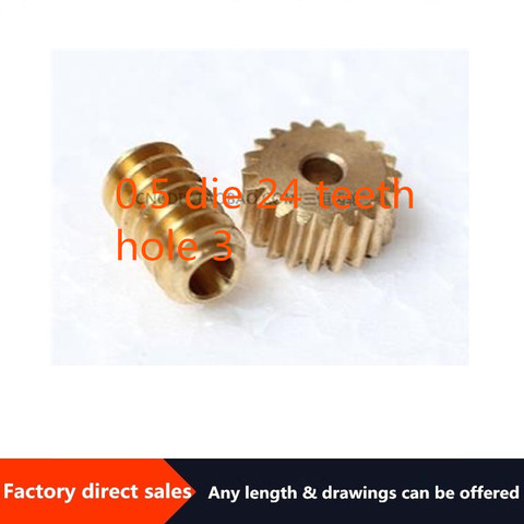 3D printer worm gear worm spot Extrusion head gear Extrusion head accessories feeding 0.5M 24 teeth hole 3 ► Photo 1/1