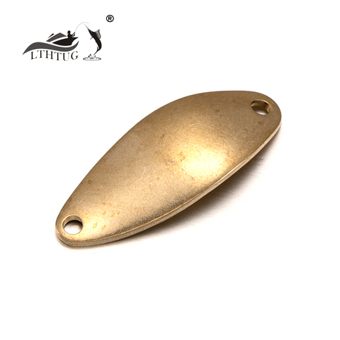 LTHTUG Pesca Copper Unpainted Spoon Bait 3.5g 32mm Blank Metal Fishing Lure Hard Baits DIY Spinner For Trout Perch Chub Salmon ► Photo 1/6