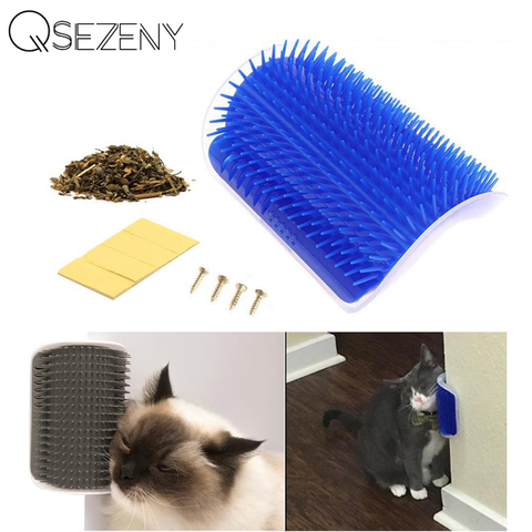 Pet Product For Cat Self Groomer Wall Brush Corner Cat Massage Self Groomer Comb Brush With Catnip Cat Rubs with a Tickling Comb ► Photo 1/6