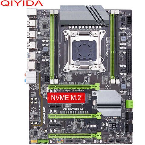 X79P3 green QUAD Channel  X79 motherboard ATX USB3.0 SATA3.0 LGA 2011 Gaming motherboard Support mainboard 128GB DDR3 REG ECC ► Photo 1/6