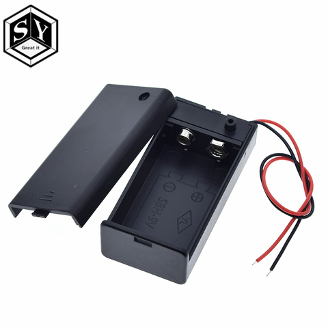 Hot  9V Battery Storage Case Plastic Box Holder With Leads ON/OFF Switch DEC22 DIY ► Photo 1/6