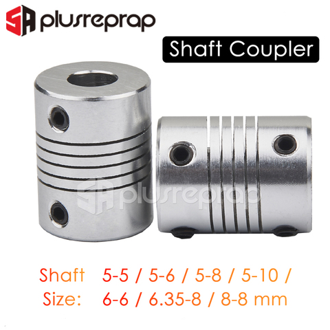 1/2/5PCS Coupling Coupler Shaft 5mm 6mm 6.35mm 8mm 10mm Motor Jaw Shaft Coupler with 4 Setscrews Stepper Motor 3D Printer ► Photo 1/5