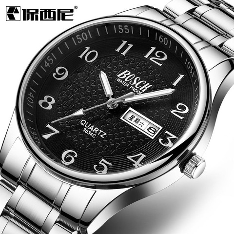 BOSCK Calendar Men's Watches Business CalendarWaterproof Luminous Number Quartz Wrist Watches And Clocks Relogio Masculino ► Photo 1/6