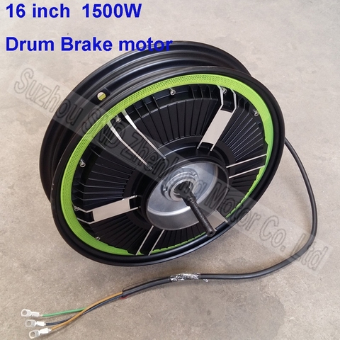 Pedal electric vehicles 16*3.0 or 16*3.5  48V  1500W 16inch  Brushless Non-gear Hub motor ► Photo 1/6