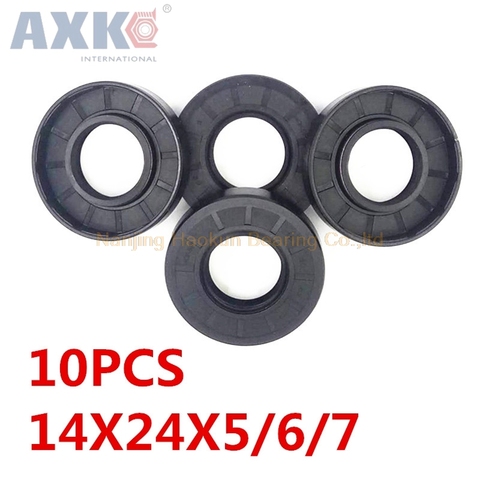 AXK 10pcs  TC 14x24x5 14x24x6 14x24x7  14x24 Skeleton Oil Seals 14*24*5 14*24*7  high-quality Seals Radial shaft seals ► Photo 1/6