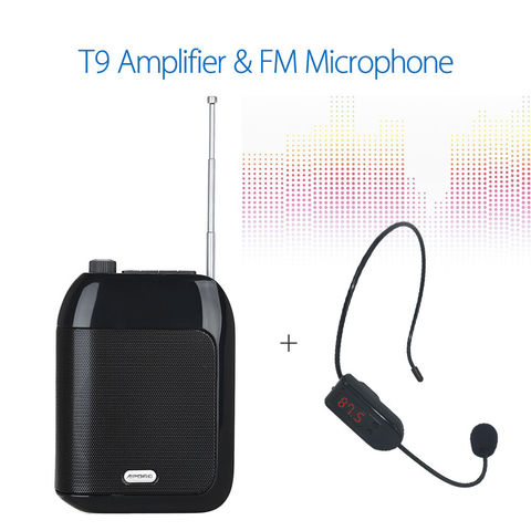 Aporo T9 15W Voice Amplifier Loud Speaker FM Radio Recordin Function Wireless Micphone 87Mhz-108Mhz for Meeting ► Photo 1/6